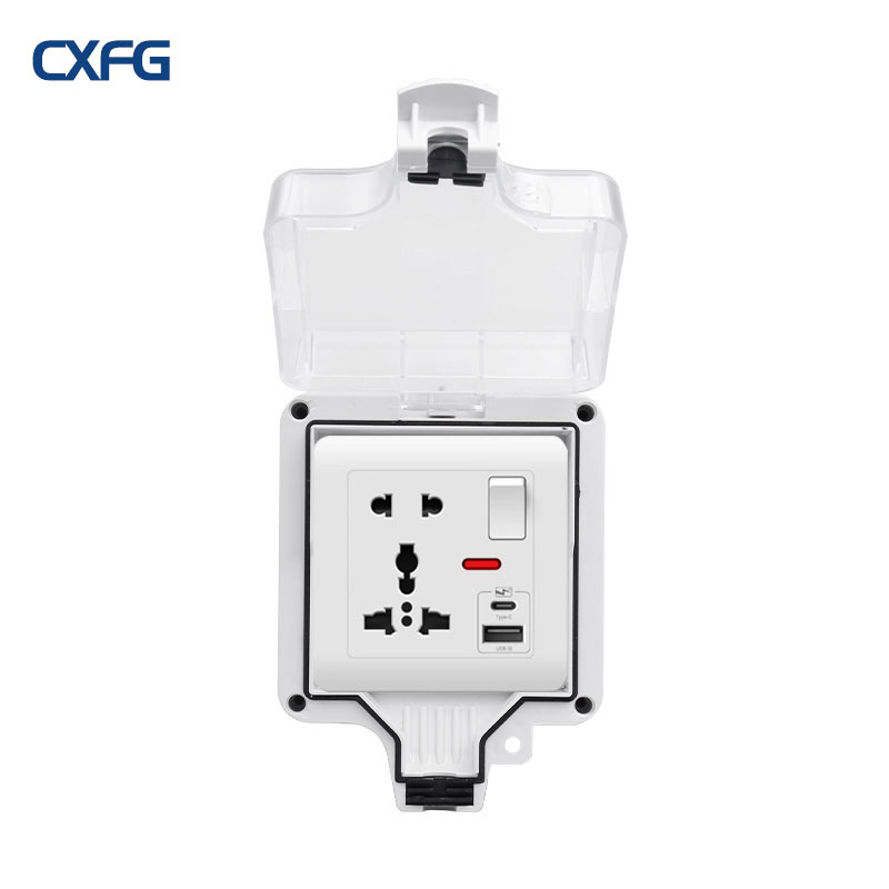 Outdoor Power Adapter Usb C - Presa impermeabile esterna tipo 86 IP66,