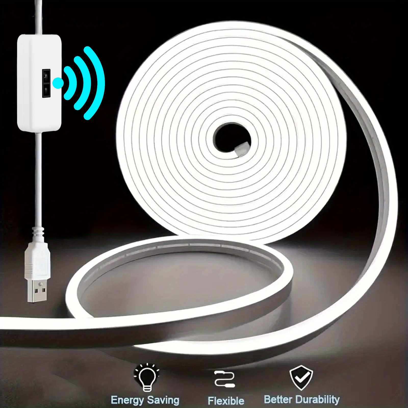Outdoor Power Strip Weatherproof - Sensore di movimento Neon LED Striscia